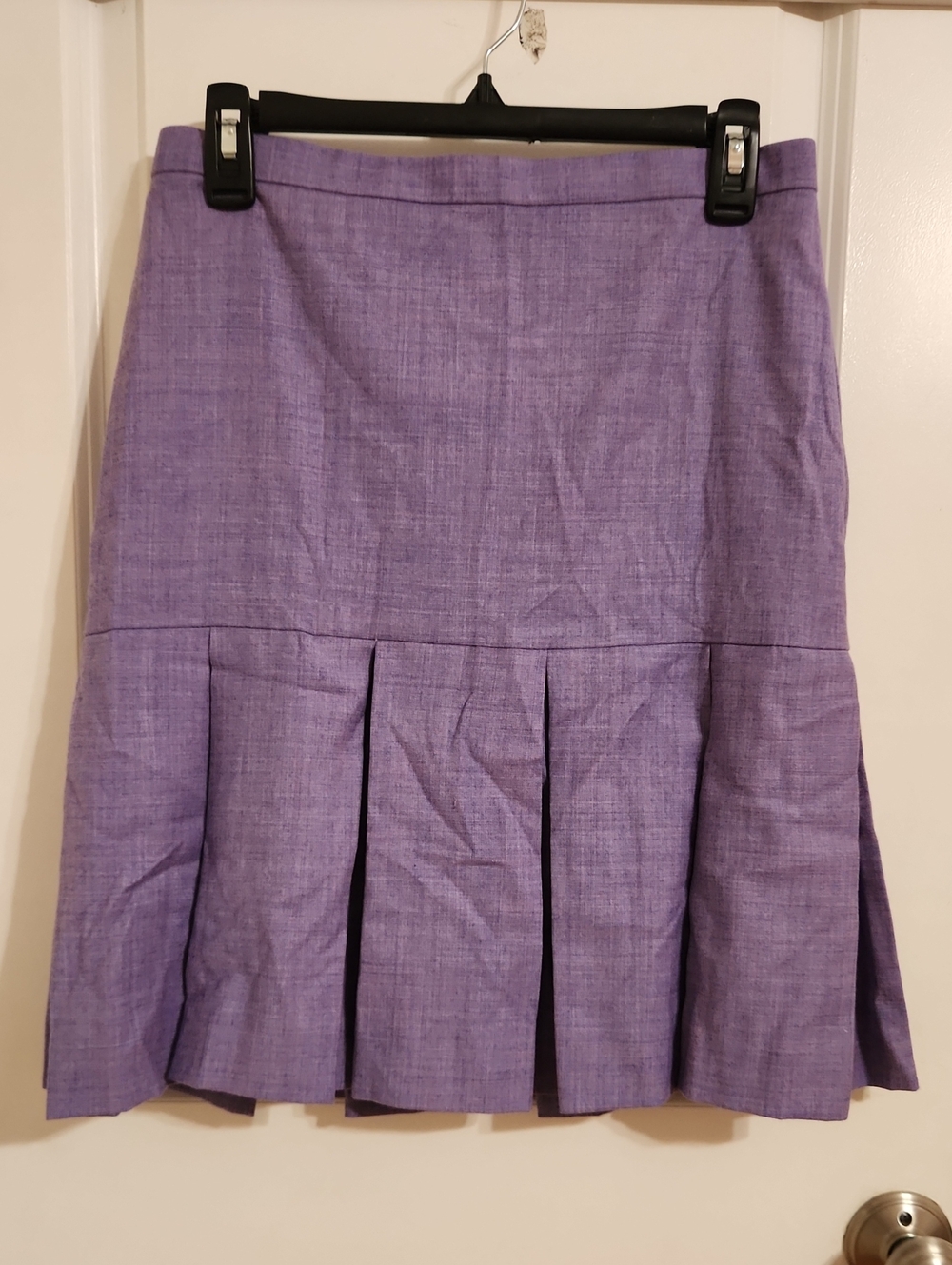 J. Crew Lavender Pleated A-Line Skirt with Drop Pleats